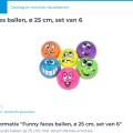 BARRY EMONS Emotieballen 20cm / 25cm (6 stuks) / FunnyFaces - Afbeelding 2