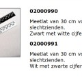 Meetlat van 30 cm voor slechtzienden.  Zwart / Wit - Afbeelding 1