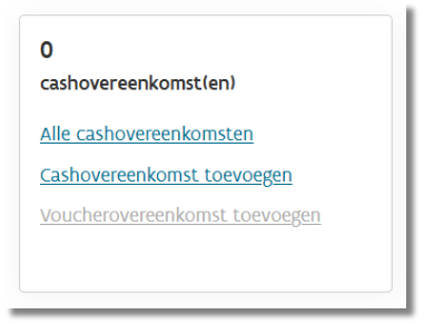 Cashovereenkomst toevoegen Mijn VAPH