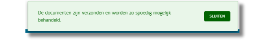 Melding document verzonden Mijn VAPH